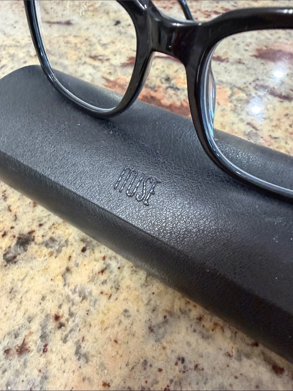 Black framed Glasses with Case